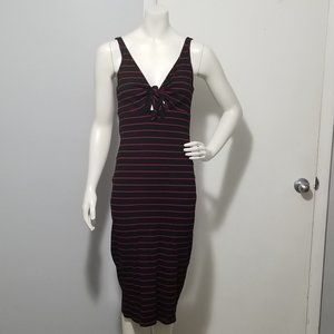 Express Striped Tank Dress Black XS
